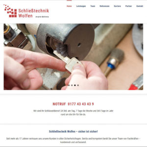 Referenz Website Schließtechnik Wolfen